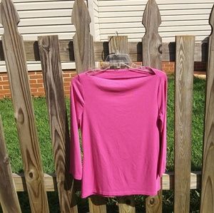 Pink, Old Navy boat neck, classic, 3/4" sleeve top